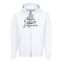 White kindness Zipper Hoodie - Unal Design