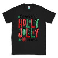Black somebodys holly jolly mama Classic Tee - MaliasSmallBusiness