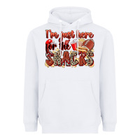 White i'm just here for the snacks american football Heavyweight Hoodie - Zillion Design Studio