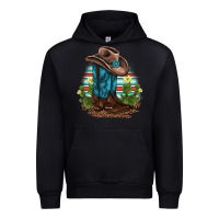 Black western boots and hat cactus leopard serape pattern Urban Hoodie - BarkalooDesign
