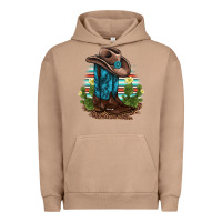 Pigment Burro western boots and hat cactus leopard serape pattern Urban Hoodie - BarkalooDesign