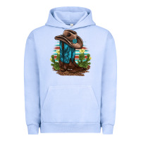 Pigment Grape Ice western boots and hat cactus leopard serape pattern Urban Hoodie - BarkalooDesign
