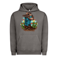 Pigment Tornado western boots and hat cactus leopard serape pattern Urban Hoodie - BarkalooDesign