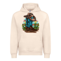 Sandshell western boots and hat cactus leopard serape pattern Urban Hoodie - BarkalooDesign