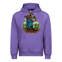 Tulip western boots and hat cactus leopard serape pattern Urban Hoodie - BarkalooDesign