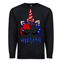 Black 4th of July unicorn Premium Sweatshirt - Neo Western
