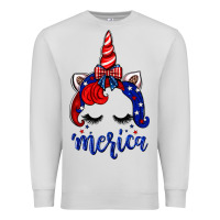 Dove Grey 4th of July unicorn Premium Sweatshirt - Neo Western