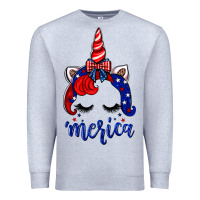 Heather Grey 4th of July unicorn Premium Sweatshirt - Neo Western