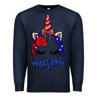 Navy 4th of July unicorn Premium Sweatshirt - Neo Western