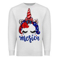 Oatmeal Heather 4th of July unicorn Premium Sweatshirt - Neo Western