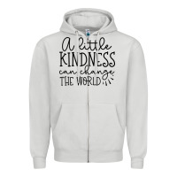 Dove Grey the world Zipper Hoodie - Unal Design