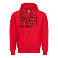 Red the world Zipper Hoodie - Unal Design