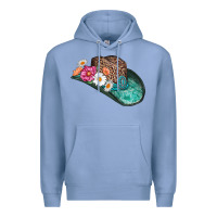 Colony Blue cowboy hat Premium Hoodie - AdoDesignShop