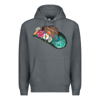 Rock cowboy hat Premium Hoodie - AdoDesignShop