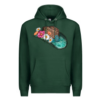 Sports Green cowboy hat Premium Hoodie - AdoDesignShop