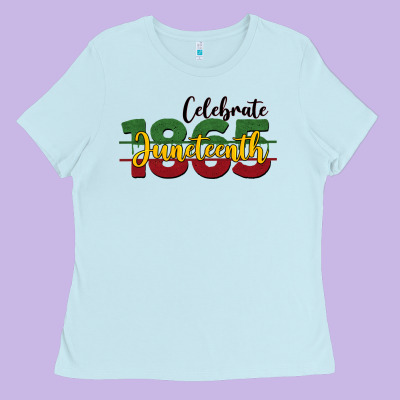 Celebrate Juneteenth1865 Ladies Tee Designed By Barkaloodesign