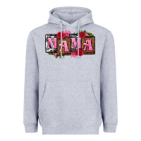 Heather Grey mama with license letters mothers day Heavyweight Hoodie - texasbilliewilder