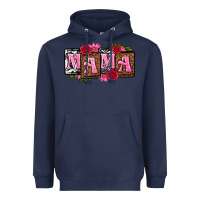 Navy mama with license letters mothers day Heavyweight Hoodie - texasbilliewilder