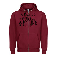 Burgundy be kind Zipper Hoodie - Unal Design