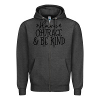 Charcoal Heather be kind Zipper Hoodie - Unal Design