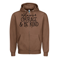 Chestnut be kind Zipper Hoodie - Unal Design