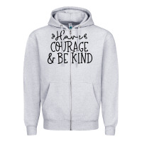 Heather Grey be kind Zipper Hoodie - Unal Design
