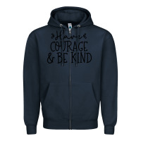 Navy be kind Zipper Hoodie - Unal Design