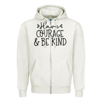 Oatmeal Heather be kind Zipper Hoodie - Unal Design