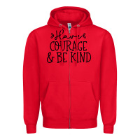 Red be kind Zipper Hoodie - Unal Design