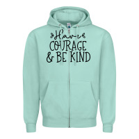 Seafoam be kind Zipper Hoodie - Unal Design