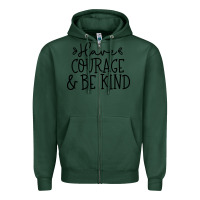Sports Green be kind Zipper Hoodie - Unal Design