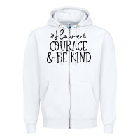 White be kind Zipper Hoodie - Unal Design