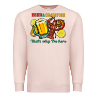 Pale Pink beer&crawfish that's why i'm here Premium Sweatshirt - FaDigitalArtStudio