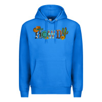 True Royal howdy with cowboy hat and cactus Premium Hoodie - Artiststas