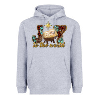 Heather Grey joy to the world Heavyweight Hoodie - RanaPortraitStore
