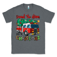 Charcoal Heather sound the alarm its christmas fire truck Classic Tee - MaliasSmallBusiness