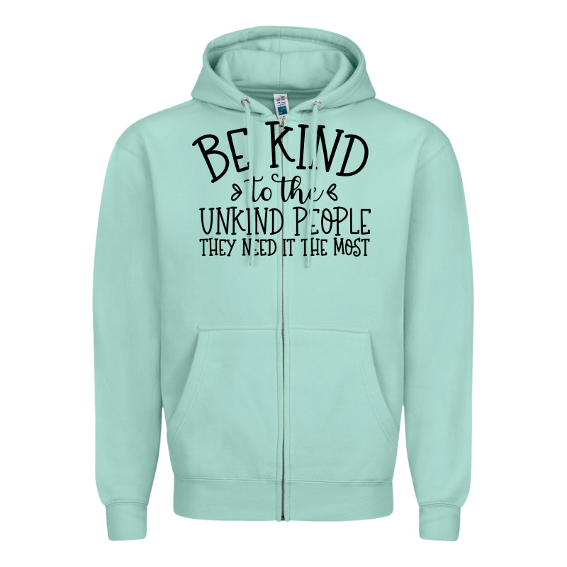 Be Kind Zipper Hoodie by Unal Design | Teevron