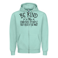 Seafoam be kind Zipper Hoodie - Unal Design