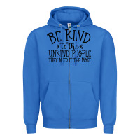 True Royal be kind Zipper Hoodie - Unal Design