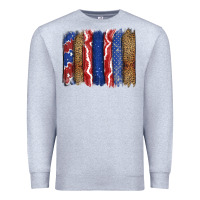 Heather Grey 4th of July brushstroke Premium Sweatshirt - CowGirlArtShop
