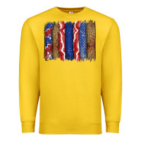 Lemon 4th of July brushstroke Premium Sweatshirt - CowGirlArtShop