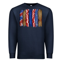 Navy 4th of July brushstroke Premium Sweatshirt - CowGirlArtShop