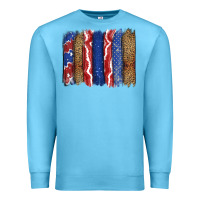 Ocean Blue 4th of July brushstroke Premium Sweatshirt - CowGirlArtShop
