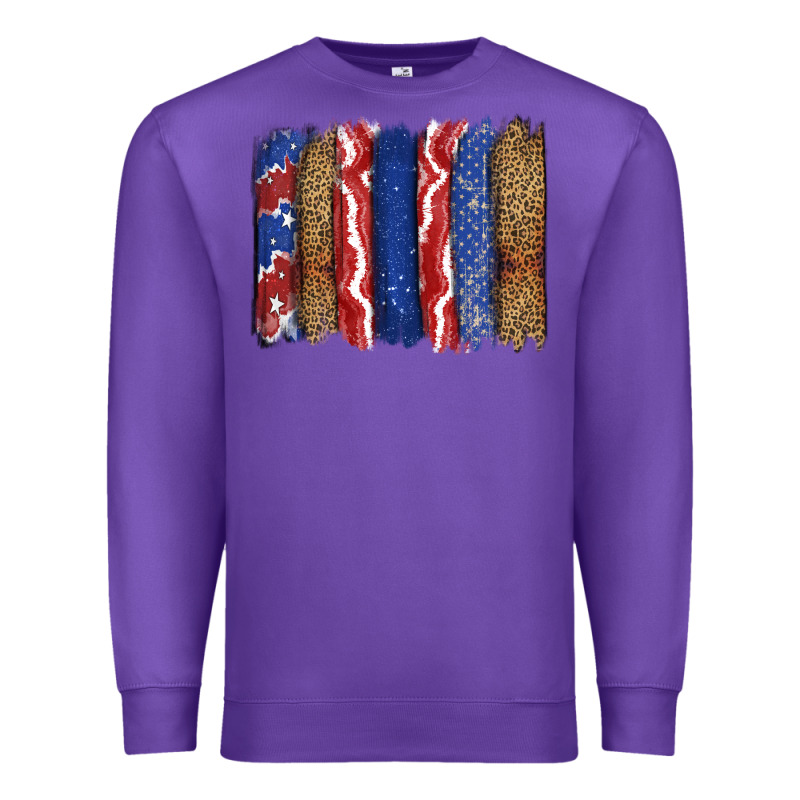 4th Of July Brushstroke Premium Sweatshirt by CowGirlArtShop | Teevron