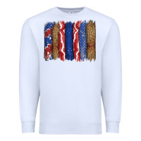 White 4th of July brushstroke Premium Sweatshirt - CowGirlArtShop