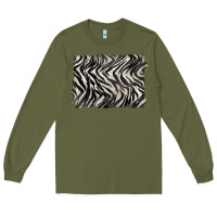 Army Green zebra pattern background Long Sleeve Tee - BarkalooDesign