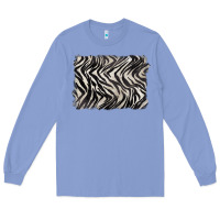 Colony Blue zebra pattern background Long Sleeve Tee - BarkalooDesign