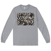 Heather Grey zebra pattern background Long Sleeve Tee - BarkalooDesign