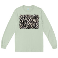 Matcha zebra pattern background Long Sleeve Tee - BarkalooDesign