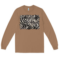 Toasted Coconut zebra pattern background Long Sleeve Tee - BarkalooDesign